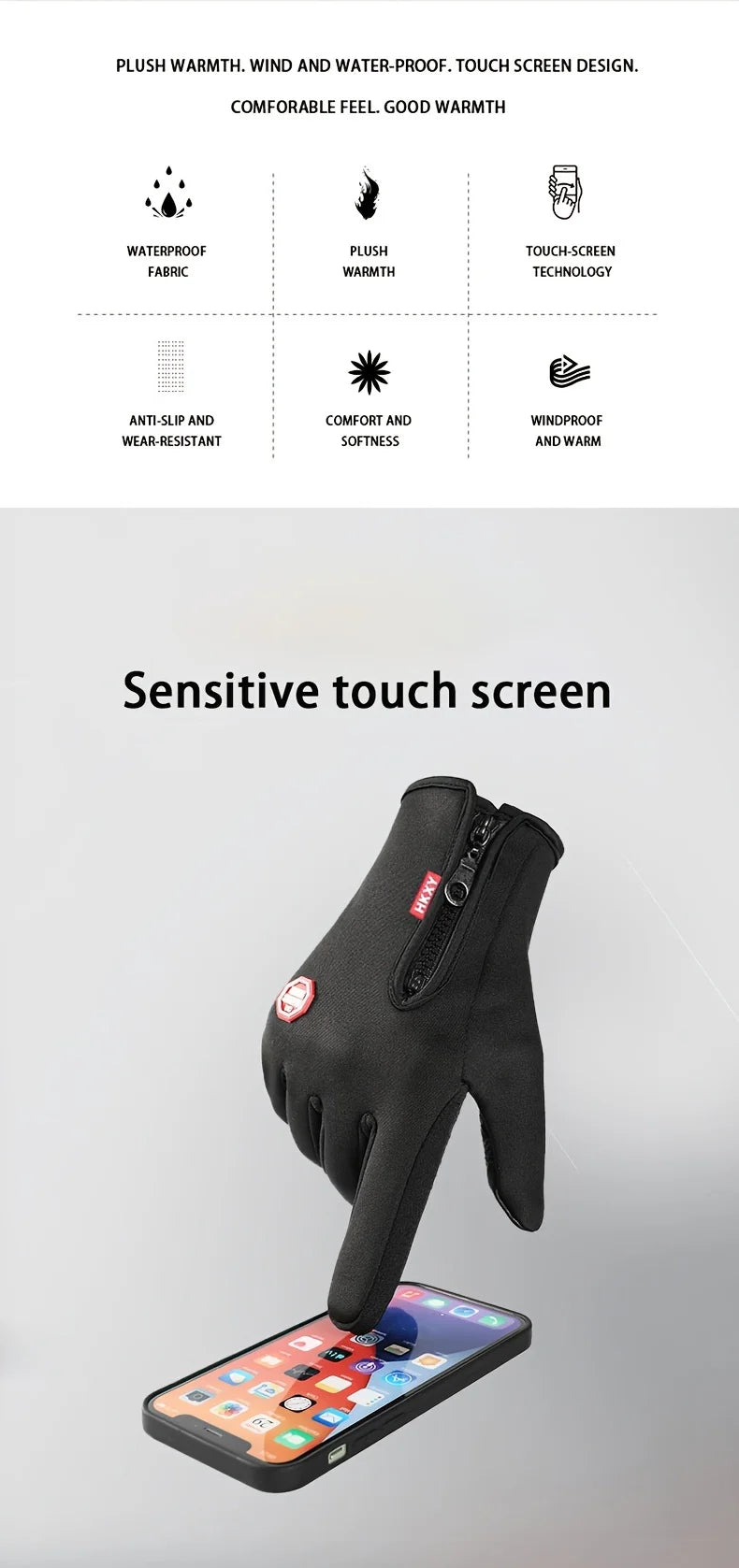 PeakFlow Winter Touchscreen Gloves